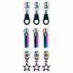 Rainbow Zipper Slider Bundle (11pcs) - Black